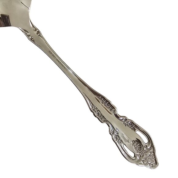 Oneida Silver Brahms Shell Casserole Spoon silverplate 1980s vtg serving flatwar - Picture 7 of 8